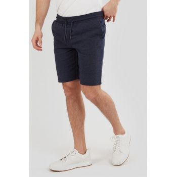 Pantaloni scurti de trening cu croiala regular-fit si snur Delon