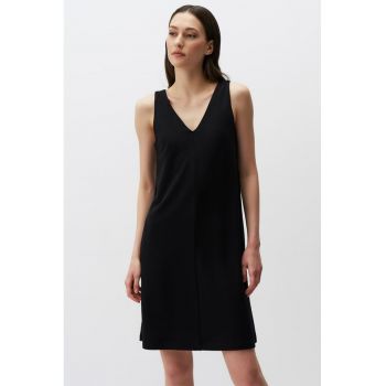 Rochie midi cu decolteu un V