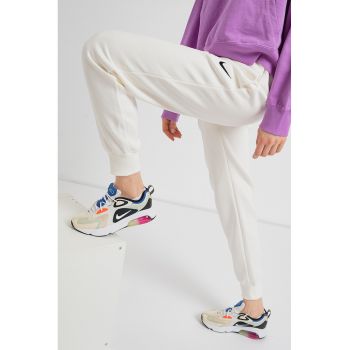 Pantaloni de trening cu model uni si snur