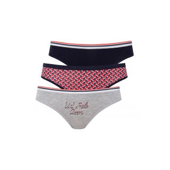 Set de chiloti din amestec de bumbac cu model - 3 perechi