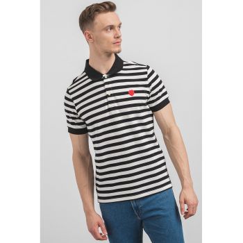 Tricou polo cu model in dungi