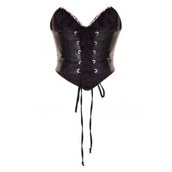 Top-corset din piele