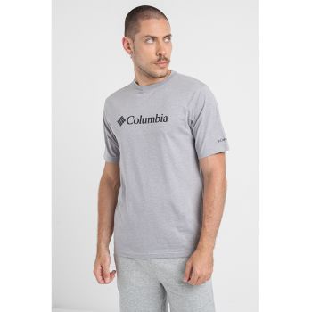 Tricou din bumbac cu decolteu la baza gatului CSC