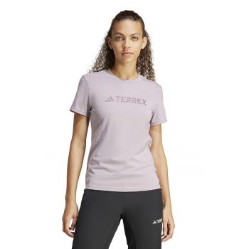 Tricou cu imprimeu logo pentru drumetii Terrex