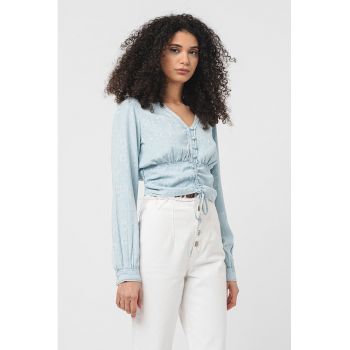 Bluza din chambray cu snururi