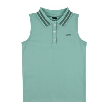Top polo cu fenta cu nasturi