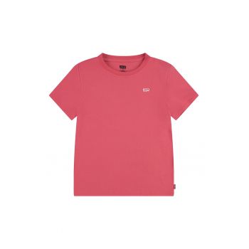 Tricou din amestec de bumbac cu decolteu la baza gatului