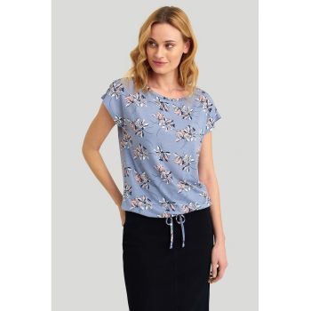 Bluza cu model si terminatie cu snur