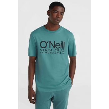 Tricou cu decolteu la baza gatului si imprimeu logo