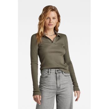 Bluza polo slim fit de bumbac organic