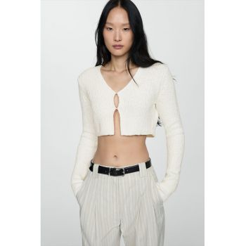Cardigan crop cu decolteu in V Coro