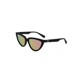 Ochelari de soare cat-eye cu lentile oglinda