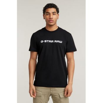 Tricou de bumbac organic cu decolteu la baza gatului