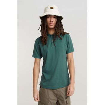 Tricou polo slim fit din material pique Dunda