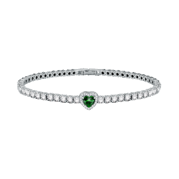 Brățară ajustabilă de 17,5 cm + extensie de 1,75 cm, cu inimioară verde, Morellato