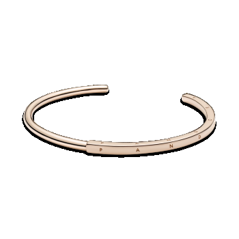 Brățară fixă I-D Pandora Signature placată cu aur roz de 14k