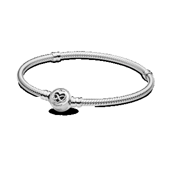 Brățară tip lanț clasic cu închizătoare de tip inimă Infinit Pandora Moments