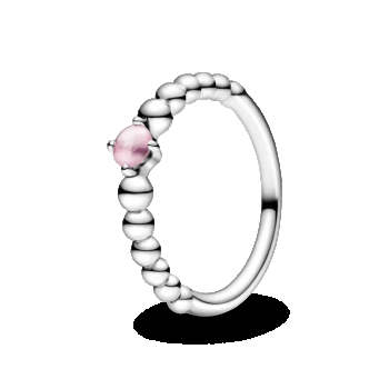 Inel mărgelat roz Piatra lunii Octombrie, Pandora