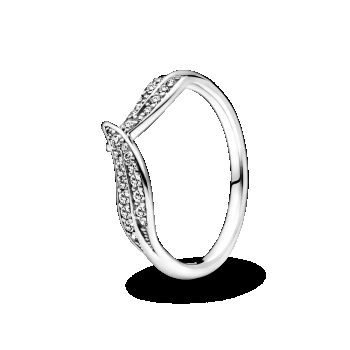 Inel cu frunze strălucitoare din argint 925, Pandora