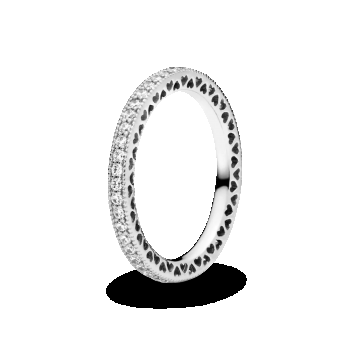 Inel din argint 925, cu zirconiu cubic transparent, Pandora