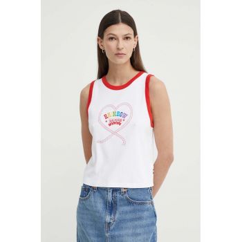 Levi's top din bumbac Pride culoarea alb de firma original