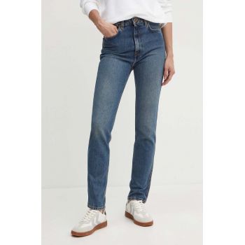 Pepe Jeans jeansi SLIM JEANS UHW femei, culoarea albastru marin, PL204590HW7
