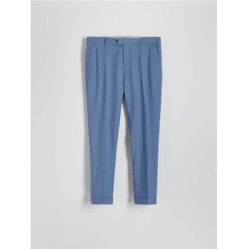 Reserved - Pantaloni clasici cu adaos de lână - albastru-deschis