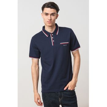 Tricou polo cu detalii contrastante