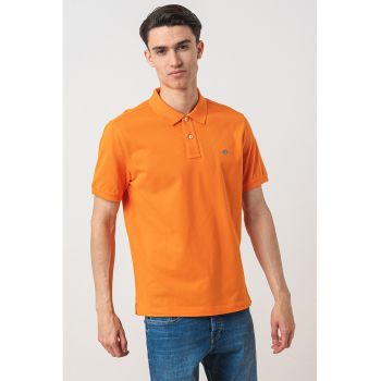 Tricou polo din bumbac cu model pique