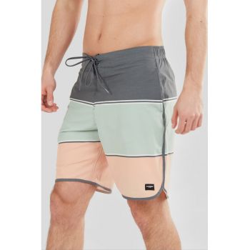 Pantaloni scurti de baie cu model colorblock