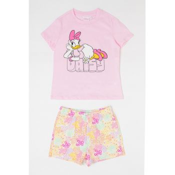 Pijama de bumbac cu imprimeu Daisy Duck