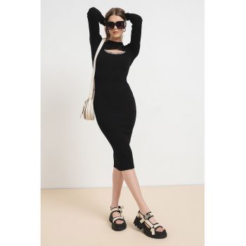 Rochie midi striata si cambrata