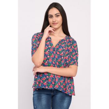 Bluza lejera cu imprimeu floral