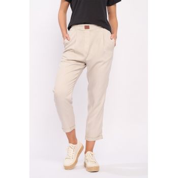 Pantaloni crop din lyocell