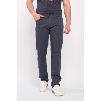 Pantaloni de bumbac cu talie joasa