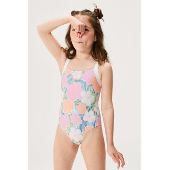 Costum de baie intreg cu model floral la reducere