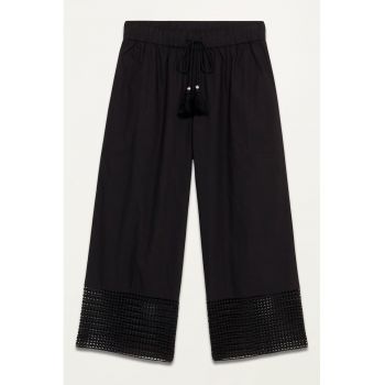 Pantaloni culotte cu snururi