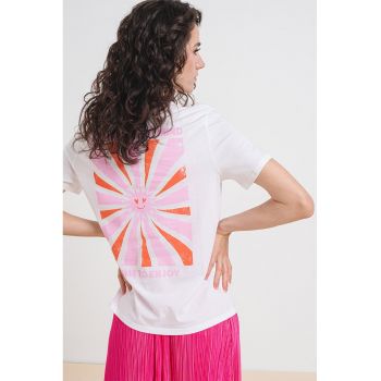 Tricou de bumbac organic cu imprimeu grafic