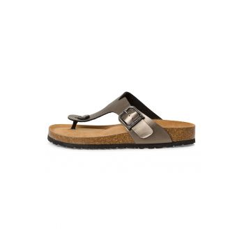 Papuci flip-flop de piele ecologica