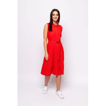 Rochie midi evazata fara maneci Viri