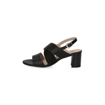 Sandale slingback de piele