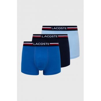 Lacoste boxeri 3-pack barbati, culoarea gri la reducere