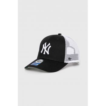 47 brand șapcă de baseball pentru copii MLB New York Yankees Branson culoarea negru, cu imprimeu, BBRANS17CTP