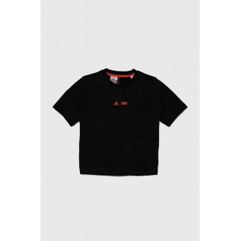 adidas tricou copii J SW ZNE T culoarea negru, modelator, IV9637