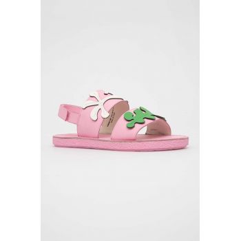 Camper sandale din piele pentru copii culoarea roz de firma originale