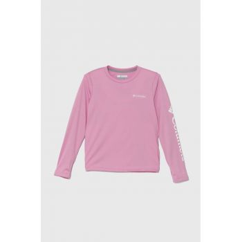 Columbia longsleeve copii Fork Stream Long Sl culoarea roz