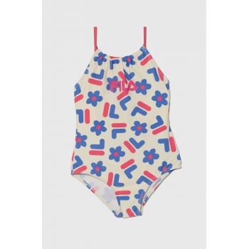 Fila costum de baie dintr-o bucată pentru copii SALLES culoarea bej