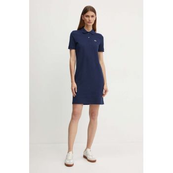 Lacoste rochie din bumbac culoarea albastru marin, mini, drept