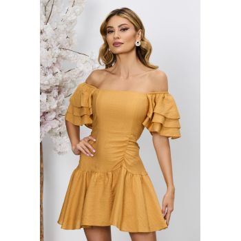 Rochie Marys Caramel ieftina