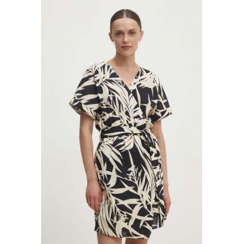 Answear Lab rochie din bumbac culoarea negru, mini, evazată